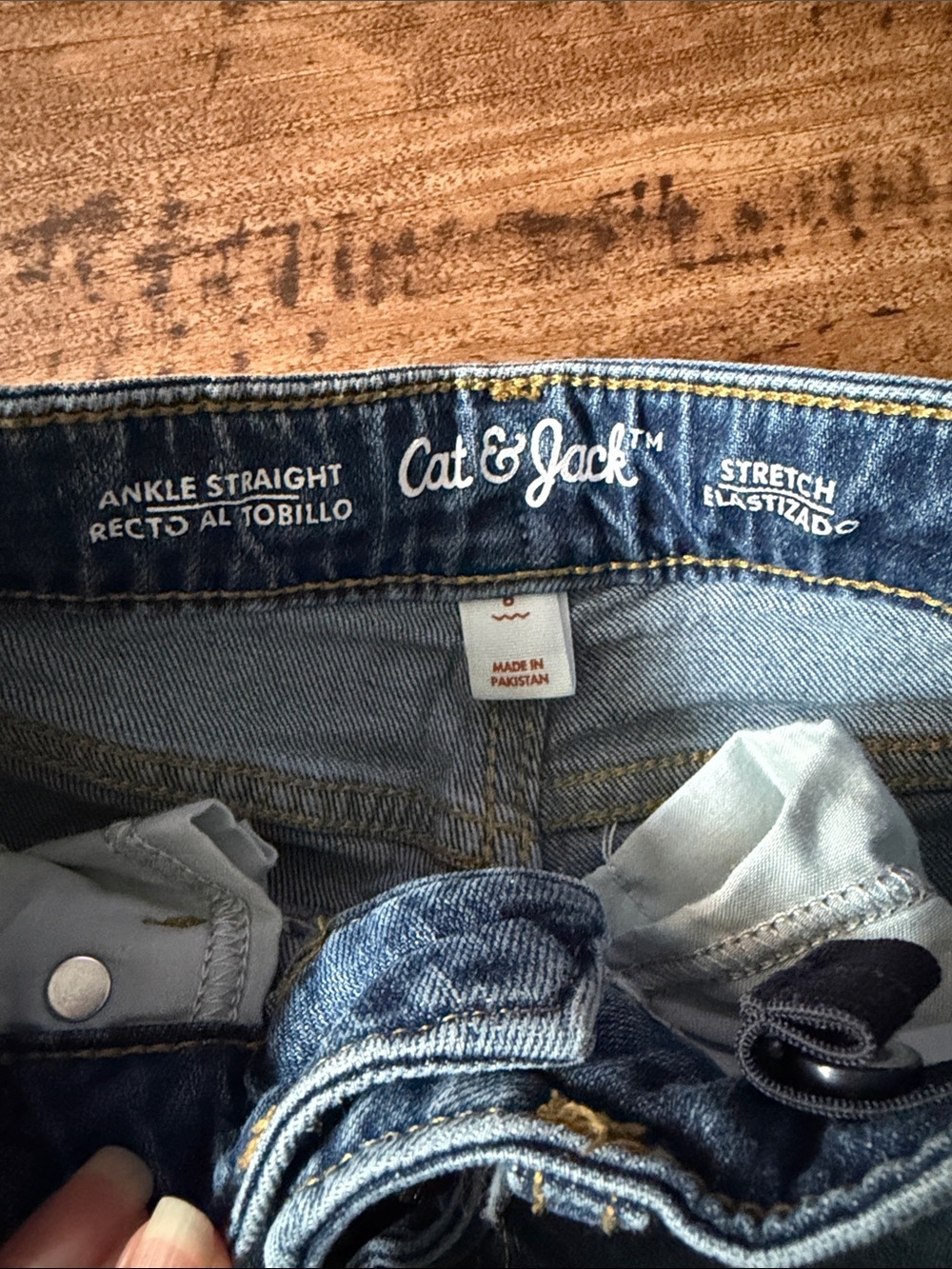 Blue Distressed Girl’s Jeans size 6 - Picture 2 of 4
